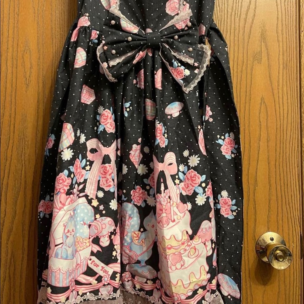 Squirrel party JSK M black, bodyline Lolita dress